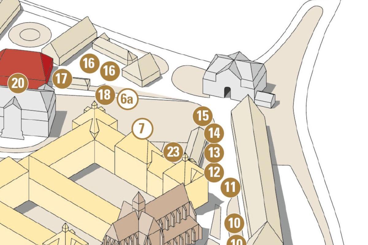 Kloster und Schloss Salem, Plan des Baumrundgangs, Station 4