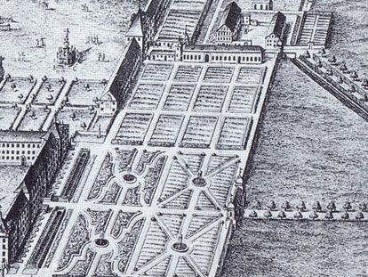 Kloster und Schloss Salem, Kupferstich von Göz & Klauber von 1738 nach einer Zeichnung von Johann Georg Brueder
